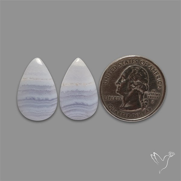 Blue Lace Agate Pair