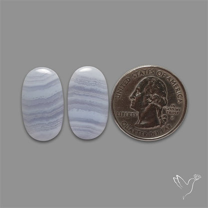 Blue Lace Agate Pair