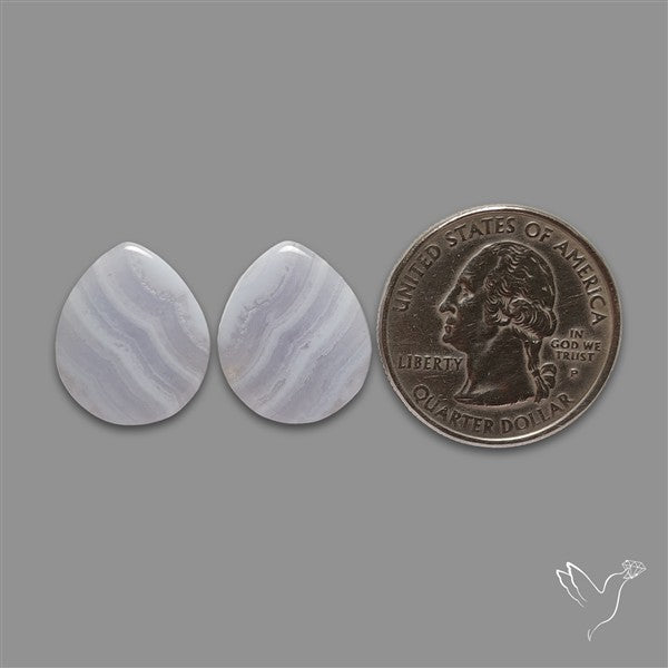 Blue Lace Agate Pair