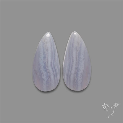 Blue Lace Agate Pair