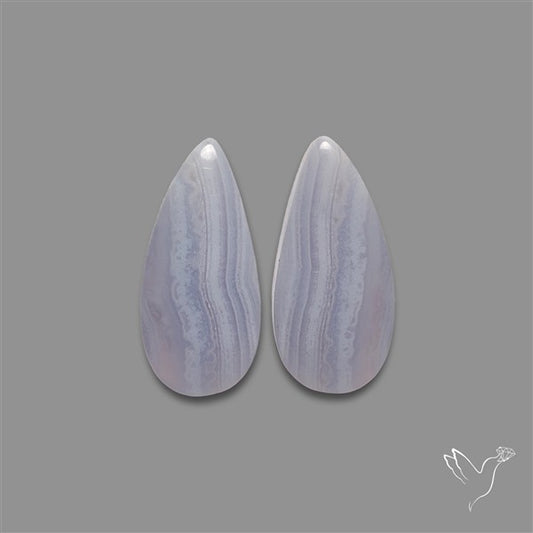 Blue Lace Agate Pair