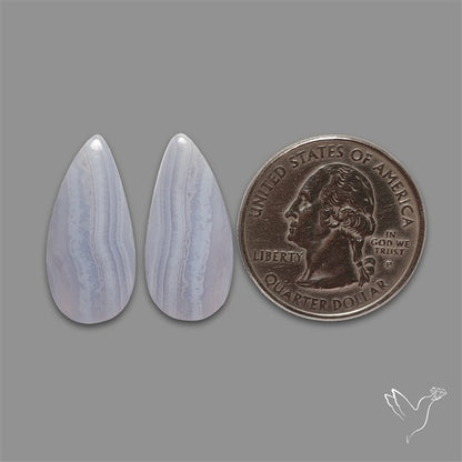 Blue Lace Agate Pair