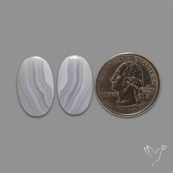 Blue Lace Agate Pair