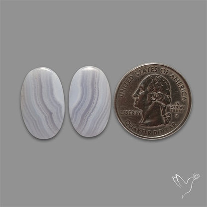 Blue Lace Agate Pair