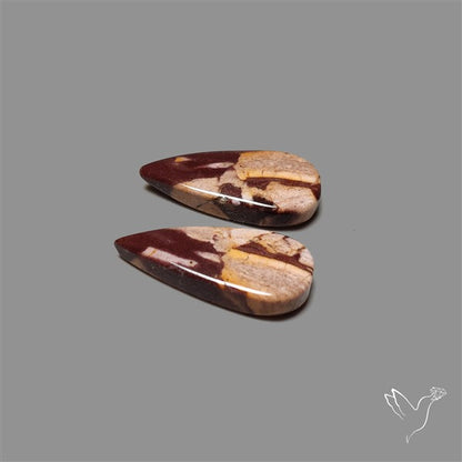 Brecciated Mookaite Pair