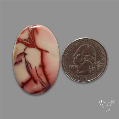 Rare Pink Web Mookaite Cabochon
