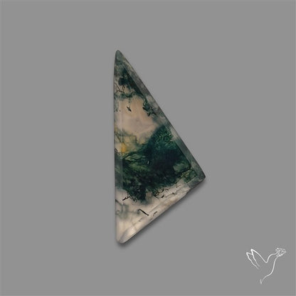 Rose Cut Moss Agate