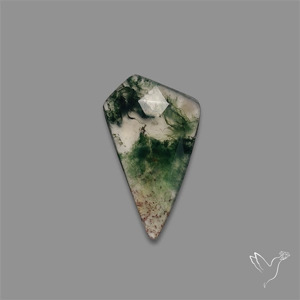 Rose Cut Moss Agate
