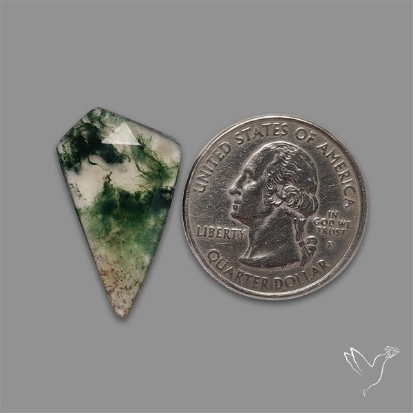 Rose Cut Moss Agate