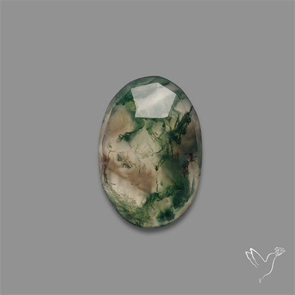 Rose Cut Moss Agate