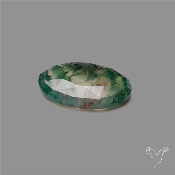 Rose Cut Moss Agate