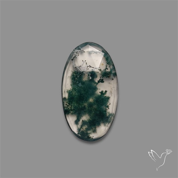 Rose Cut Moss Agate