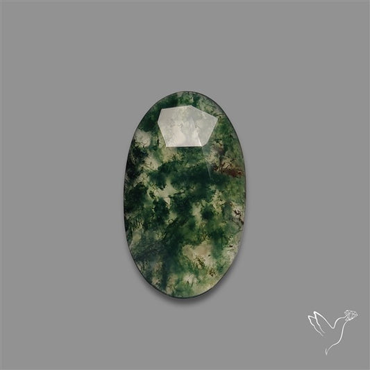 Rose Cut Moss Agate