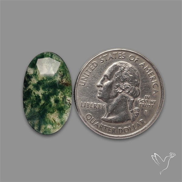 Rose Cut Moss Agate