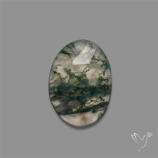 Rose Cut Moss Agate