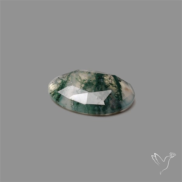 Rose Cut Moss Agate