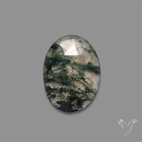 Rose Cut Moss Agate