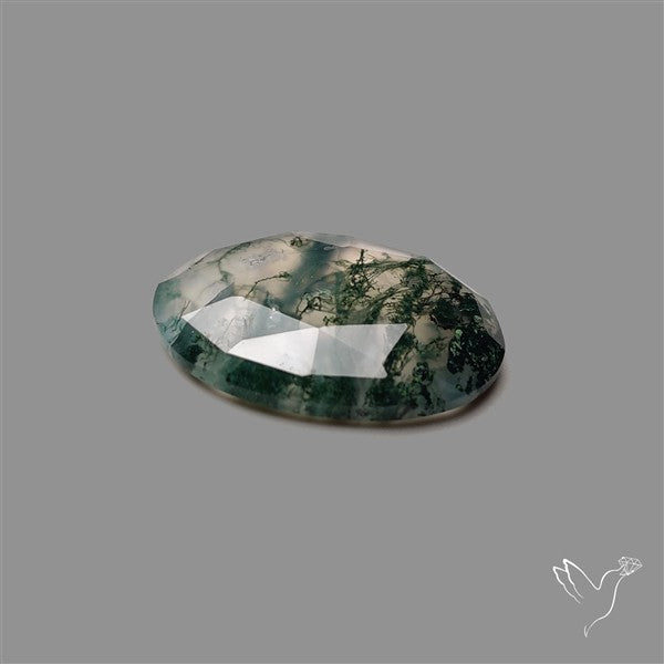 Rose Cut Moss Agate
