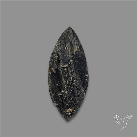 Black Tourmaline Raw Face Druzy