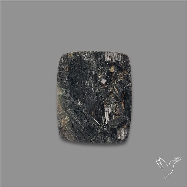 Black Tourmaline Raw Face Druzy