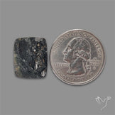 Black Tourmaline Raw Face Druzy