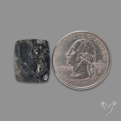 Black Tourmaline Raw Face Druzy