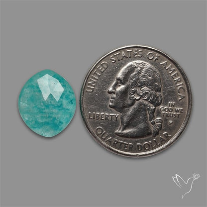 Rose Cut Himalayan Quartz With Amazonite Doublet