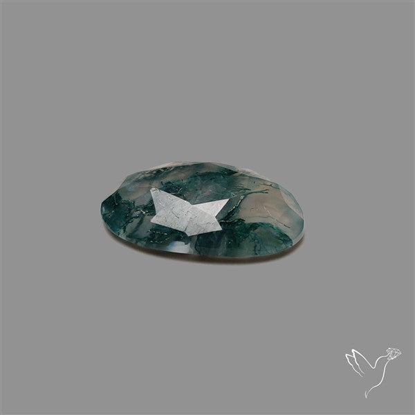 Rose Cut Moss Agate