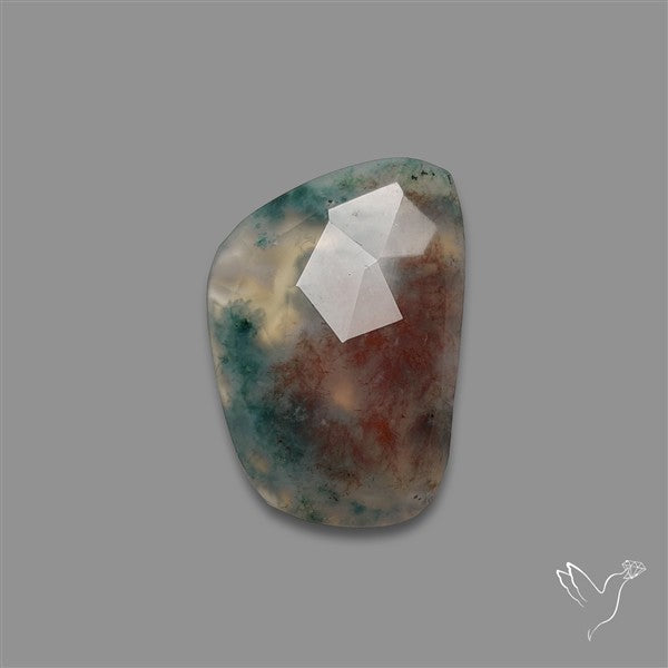 Rose Cut Red Moss Agate