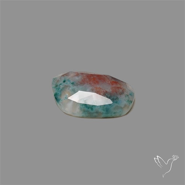 Rose Cut Red Moss Agate