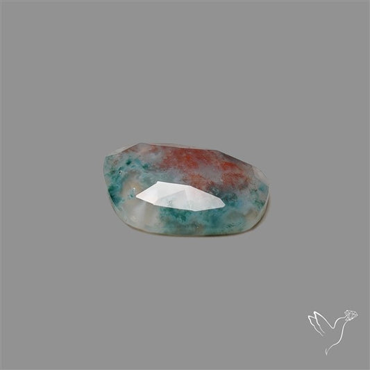 Rose Cut Red Moss Agate