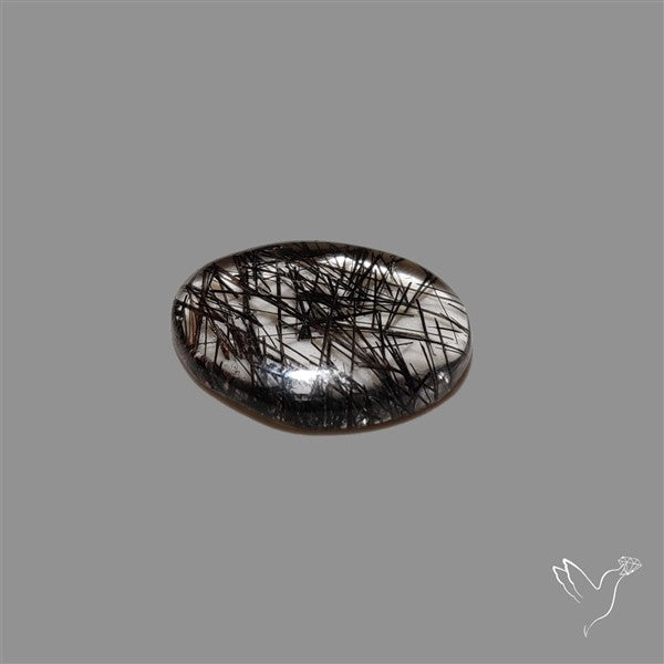 Sri Lankan Black Rutilated Quartz Cabochon