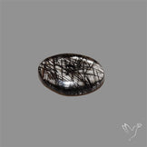 Sri Lankan Black Rutilated Quartz Cabochon