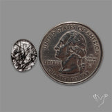 Sri Lankan Black Rutilated Quartz Cabochon