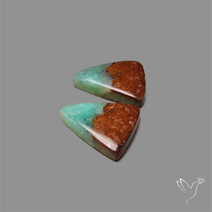 Boulder Chrysoprase Pair