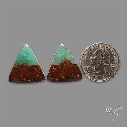 Boulder Chrysoprase Pair