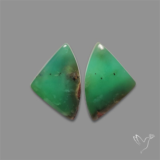 Boulder Chrysoprase Pair