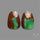 Rose Cut Boulder Chrysoprase Pair