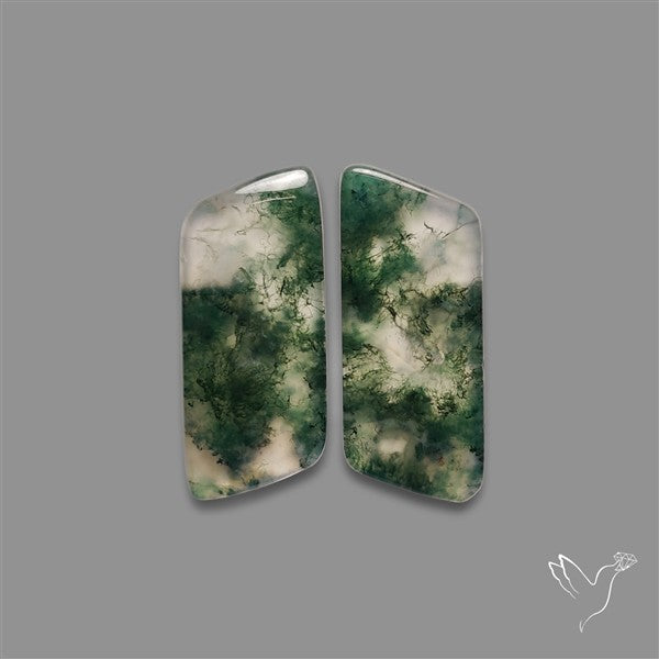 Moss Agate Pair