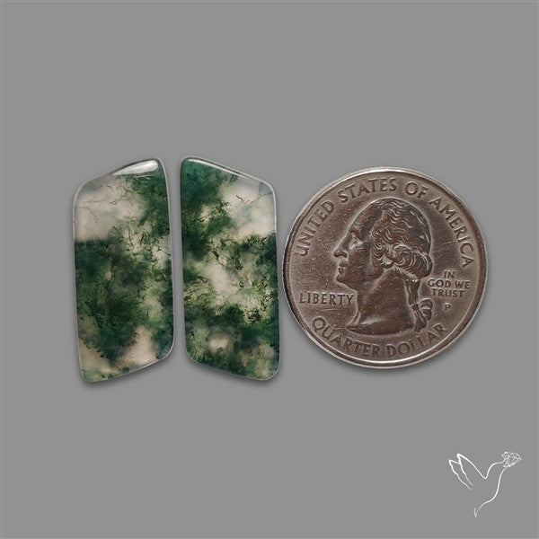 Moss Agate Pair