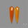 Rose Cut Carnelian Agate Pair
