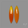 Rose Cut Carnelian Agate Pair