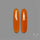 Rose Cut Carnelian Agate Pair