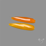 Rose Cut Carnelian Agate Pair