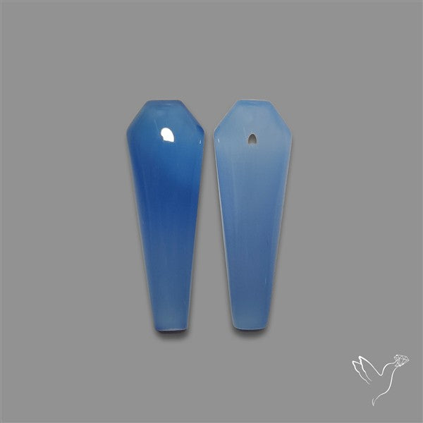 Namibian Blue Chalcedony Pair Gemmy