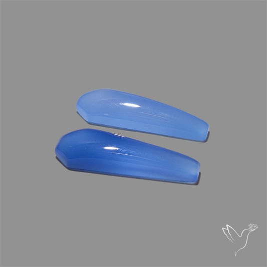 Namibian Blue Chalcedony Pair Gemmy
