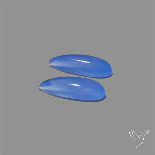 Namibian Blue Chalcedony Pair Gemmy