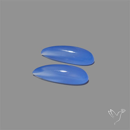 Namibian Blue Chalcedony Pair Gemmy