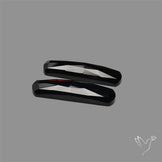 Rose Cut Black Onyx Pair