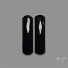 Rose Cut Black Onyx Pair